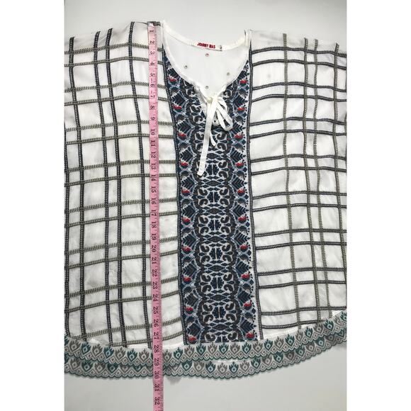 Johnny Was Women's L Cherpas Embroidered Tunic Poncho Kimono Top - Picture 10 of 11
